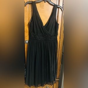 Black sequence evening dress